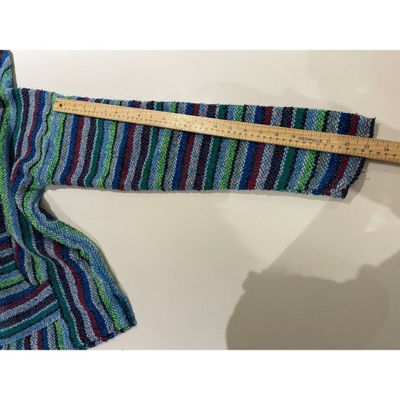 Baja Joe Mexican Hoodie Hippie Surf poncho Sweater Pullover Aqua /size S/M women - Picture 5 of 8